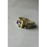 Sky Jewelry Серебряное кольцо 925 проба с камнями Морион , Гранат,  Перидот,  Цитрин и Турмалин