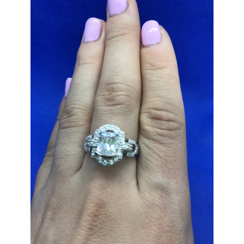 Sky Jewelry Кольцо серебро с фианитом