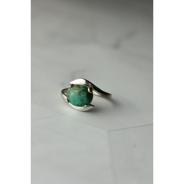 Sky Jewelry Серебряное кольцо с камнем Малахит