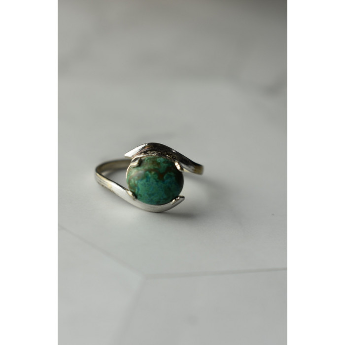 Sky Jewelry Серебряное кольцо с камнем Малахит