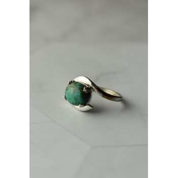 Sky Jewelry Серебряное кольцо с камнем Малахит