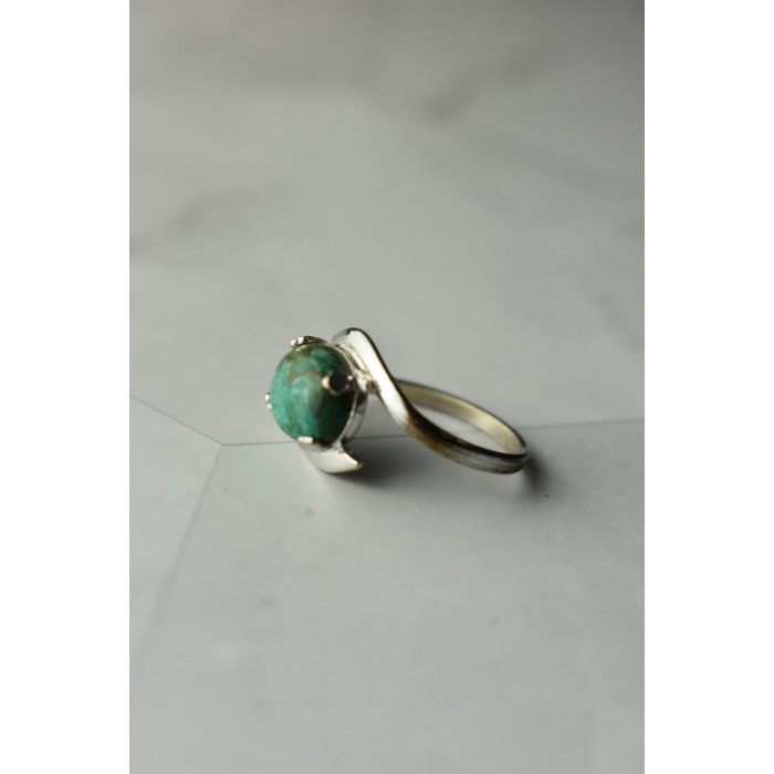 Sky Jewelry Серебряное кольцо с камнем Малахит