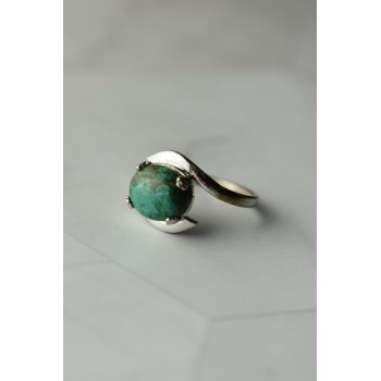 Sky Jewelry Серебряное кольцо с камнем Малахит