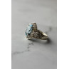 Sky Jewelry Серебряное кольцо с камнем Голубая Шпинель 925 проба