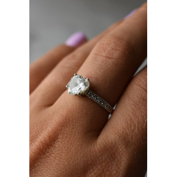 Sky Jewelry Серебряное кольцо 925 проба с фианитами *Сердце*