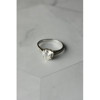 Sky Jewelry Серебряное кольцо 925 проба с фианитами *Сердце*