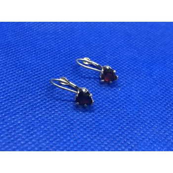 Sky Jewelry Серебряные серьги с камнем гранат