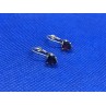 Sky Jewelry Серебряные серьги с камнем гранат