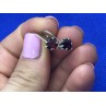 Sky Jewelry Серебряные серьги с камнем гранат