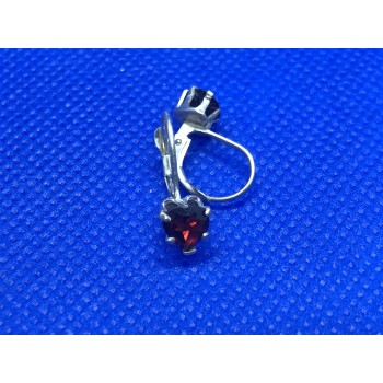 Sky Jewelry Серебряные серьги с камнем гранат