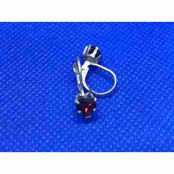 Sky Jewelry Серебряные серьги с камнем гранат