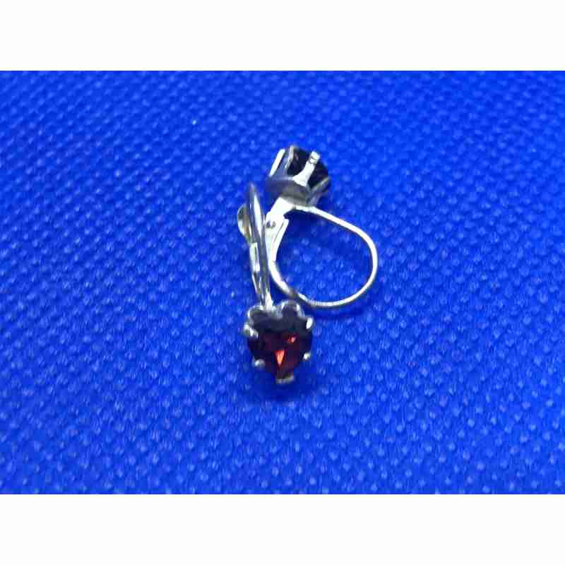 Sky Jewelry Серебряные серьги с камнем гранат