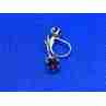 Sky Jewelry Серебряные серьги с камнем гранат