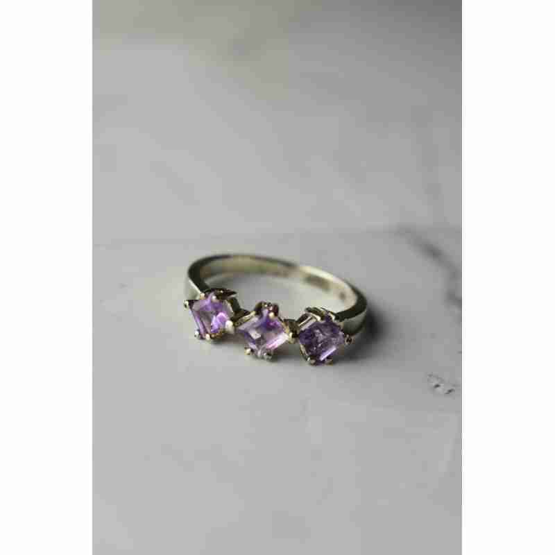 Sky Jewelry Серебряное кольцо  с Фиолетовым Турмалином
