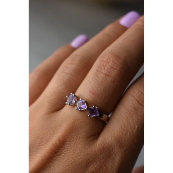 Sky Jewelry Серебряное кольцо  с Фиолетовым Турмалином