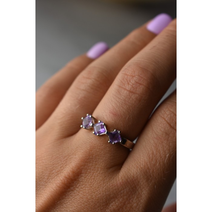 Sky Jewelry Серебряное кольцо  с Фиолетовым Турмалином