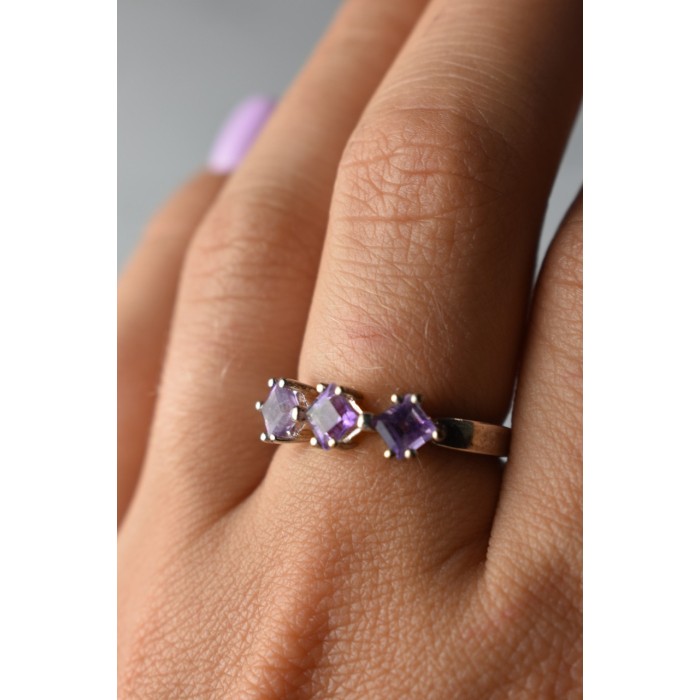 Sky Jewelry Серебряное кольцо  с Фиолетовым Турмалином