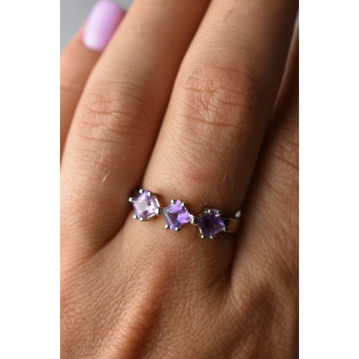 Sky Jewelry Серебряное кольцо  с Фиолетовым Турмалином