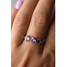 Sky Jewelry Серебряное кольцо  с Фиолетовым Турмалином