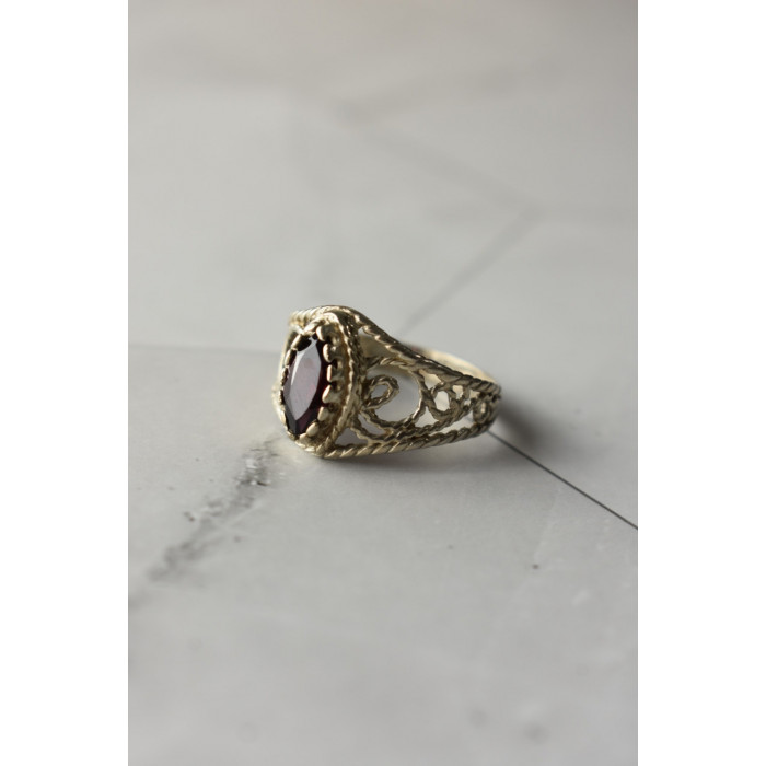 Sky Jewelry Ажурное  Серебряное кольцо 925 пробы с Альмандином