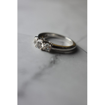 Sky Jewelry Серебряное кольцо с белой (бесцветной) Шпинелью 925 проба 