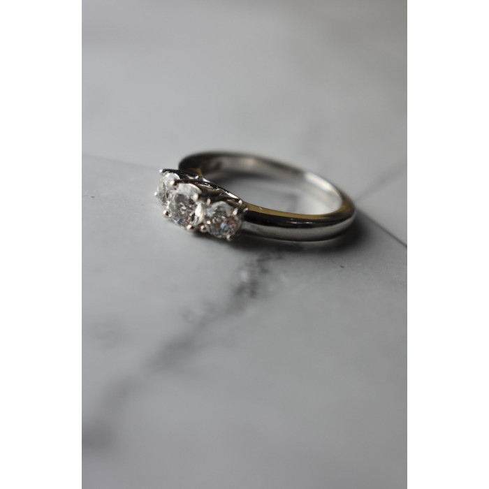 Sky Jewelry Серебряное кольцо с белой (бесцветной) Шпинелью 925 проба 