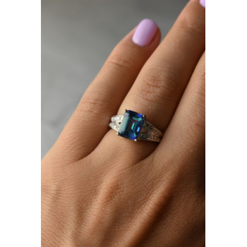 Sky Jewelry Серебряное кольцо 925 пробы с камнем Шпинель