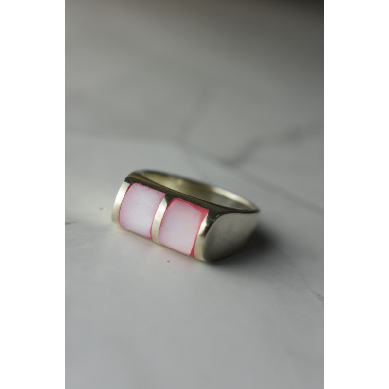 Sky Jewelry Серебряное кольцо 925 пробы с розовым Перламутром