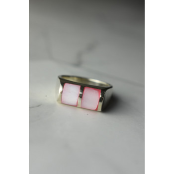 Sky Jewelry Серебряное кольцо 925 пробы с розовым Перламутром