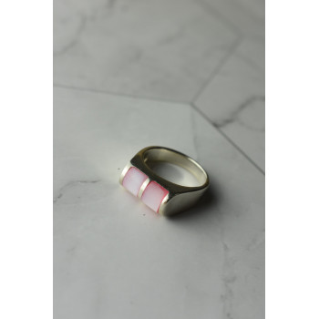 Sky Jewelry Серебряное кольцо 925 пробы с розовым Перламутром