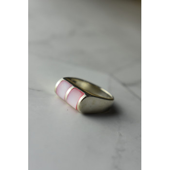 Sky Jewelry Серебряное кольцо 925 пробы с розовым Перламутром