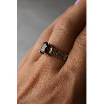 Sky Jewelry Винтажное Серебряное кольцо с камнем Спессартин