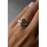 Sky Jewelry Серебряное кольцо с жемчугом и марказитами