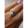 Sky Jewelry Серебряное кольцо с жемчугом и марказитами