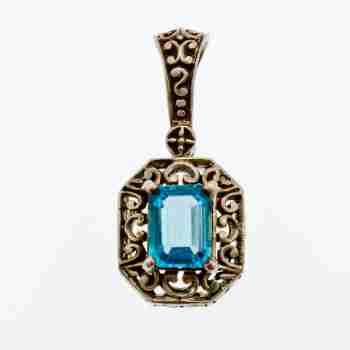 Sky Jewelry Серебряный кулон с топазом