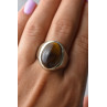 Sky Jewelry Серебряное кольцо с камнем Тигровый Глаз 925 проба *Унисекс