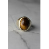 Sky Jewelry Серебряное кольцо с камнем Тигровый Глаз 925 проба *Унисекс