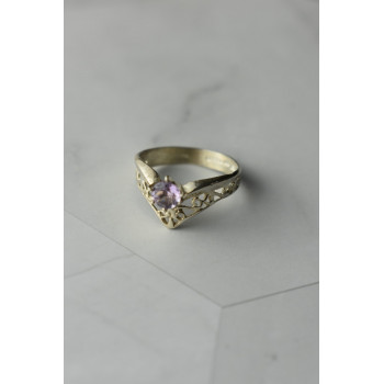 Sky Jewelry Ажурное Серебряное кольцо с аметистом