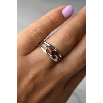 Sky Jewelry Серебряное кольцо 925 проба с Гранатом * 3 Граната*