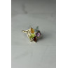 Sky Jewelry Серебряное кольцо с натуральными камнями *Цветок*