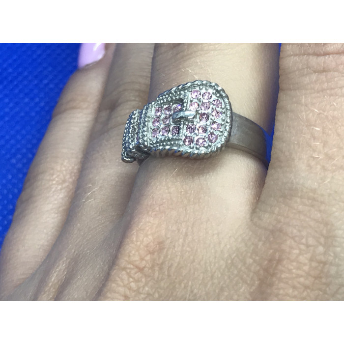 Sky Jewelry Серебряное кольцо с розовым кварцем