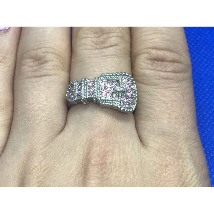 Sky Jewelry Серебряное кольцо с розовым кварцем