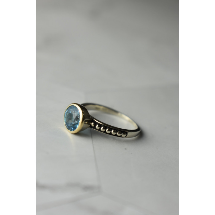 Sky Jewelry Серебряное кольцо 925 пробы с небесно-голубой  Шпинелью