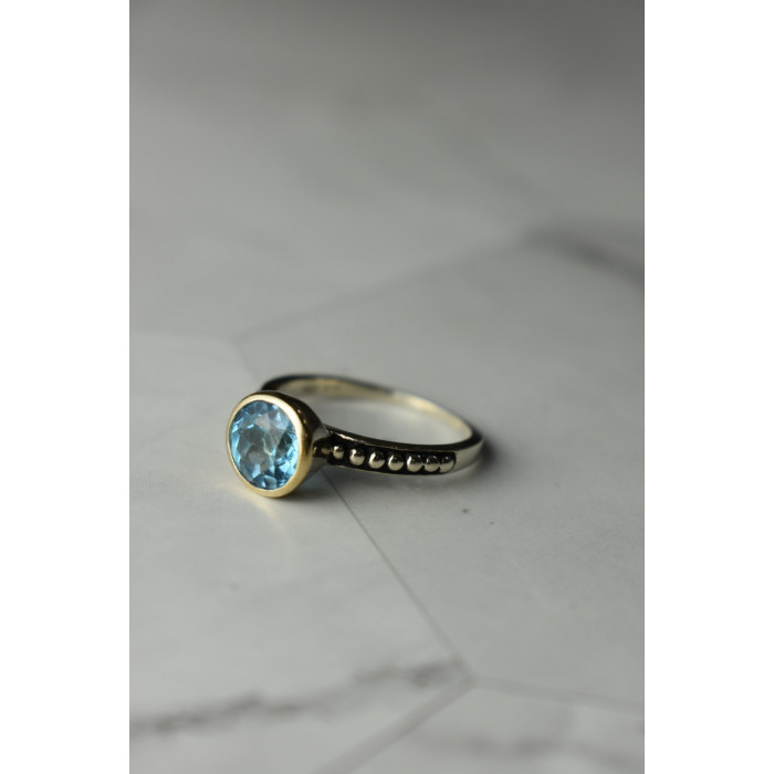 Sky Jewelry Серебряное кольцо 925 пробы с небесно-голубой  Шпинелью