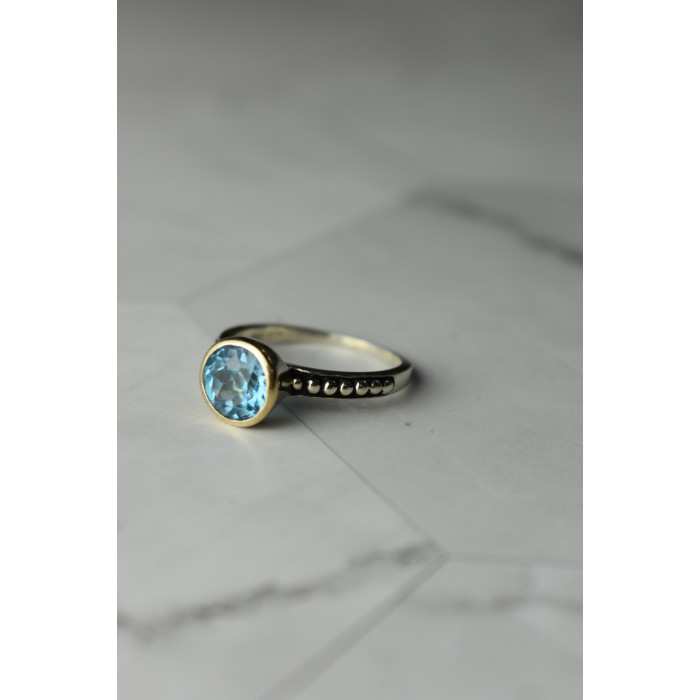 Sky Jewelry Серебряное кольцо 925 пробы с небесно-голубой  Шпинелью