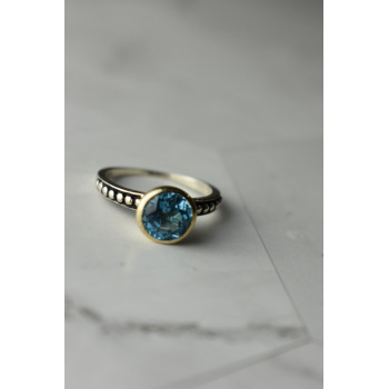 Sky Jewelry Серебряное кольцо 925 пробы с небесно-голубой  Шпинелью