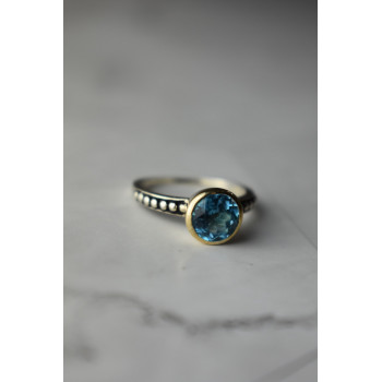 Sky Jewelry Серебряное кольцо 925 пробы с небесно-голубой  Шпинелью