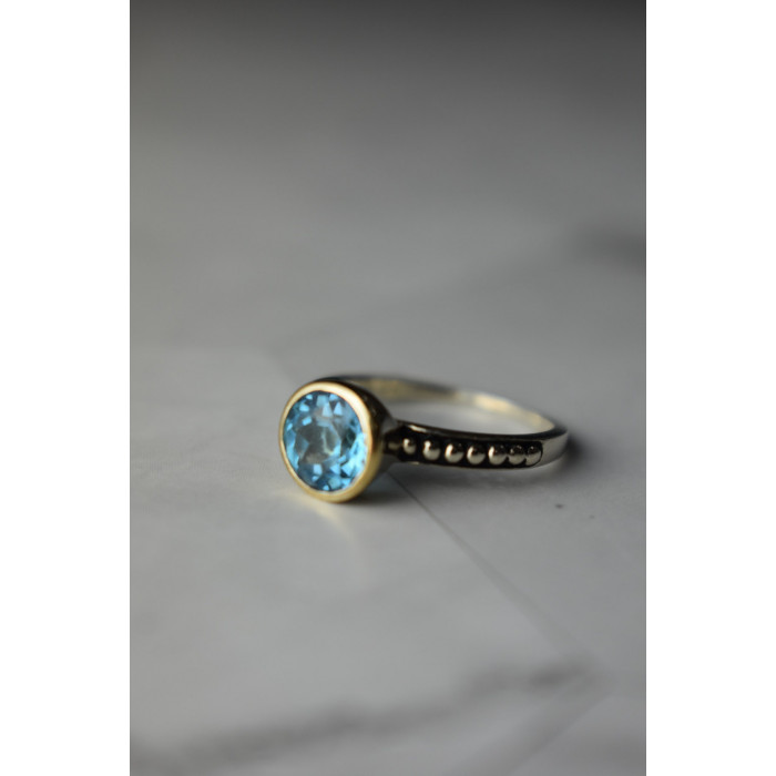 Sky Jewelry Серебряное кольцо 925 пробы с небесно-голубой  Шпинелью