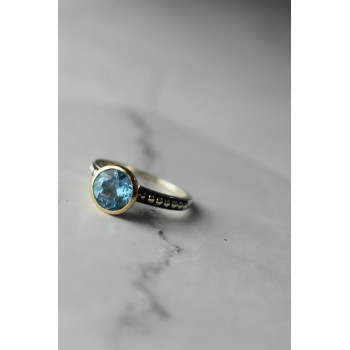 Sky Jewelry Серебряное кольцо 925 пробы с небесно-голубой  Шпинелью