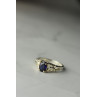 Sky Jewelry Серебряное кольцо 925 проба с насыщенно темно-синим Сапфиром